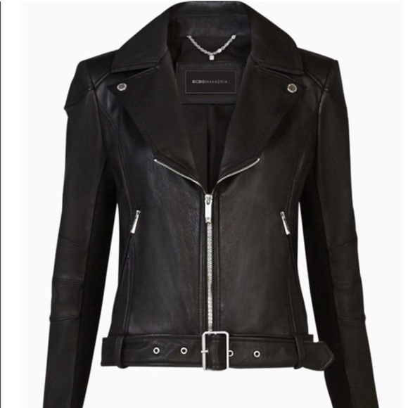 BCBGMaxAzria Jackets & Blazers - BCBG Max Azria Leather Moto Jacket
